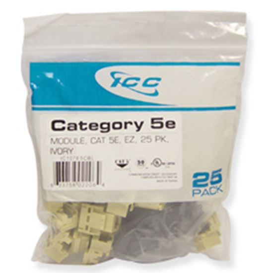 IC107E5CIV---25PK-Cat5-Jack---Ivory