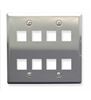 IC107DF8SS-8-PORT-FACEPLATE-STAINLESS