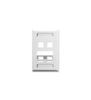 FACEPLATE--ID--ANGLED--1-GANG--4-PORT-WH