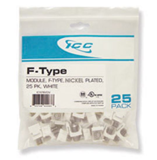 MODULE--F-TYPE-NICKEL-PLATED-25-PK-WHITE