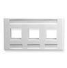 FACEPLATE--FURNITURE--3-PORT--WHITE