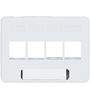 FACEPLATE--FURNITURE--NEMA--4-PORT-WHITE