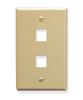 FACEPLATE--OVERSIZED--2-PORT--IVORY