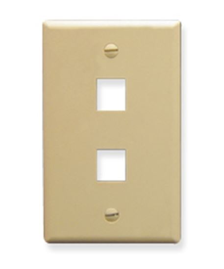 FACEPLATE--OVERSIZED--2-PORT--IVORY