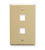 FACEPLATE--OVERSIZED--2-PORT--IVORY