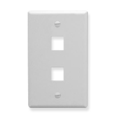 FACEPLATE--OVERSIZED--2-PORT--WHITE