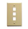 FACEPLATE--OVERSIZED--3-PORT--IVORY