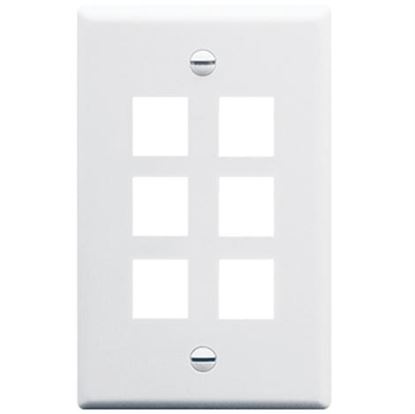 FACEPLATE--OVERSIZED--6-PORT--WHITE