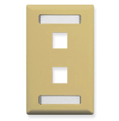 FACEPLATE--ID--1-GANG--2-PORT--IVORY