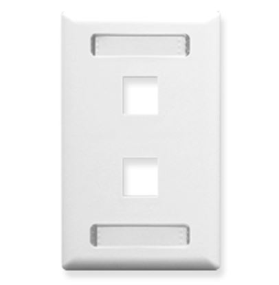 FACEPLATE--ID--1-GANG--2-PORT--WHITE