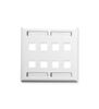 FACEPLATE--ID--2-GANG--8-PORT--WHITE