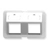 BEZEL--ELITE--ANGLED--2-PORT--WHITE