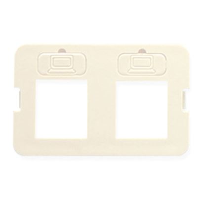 BEZEL--ELITE--FLAT--2-PORT--WHITE