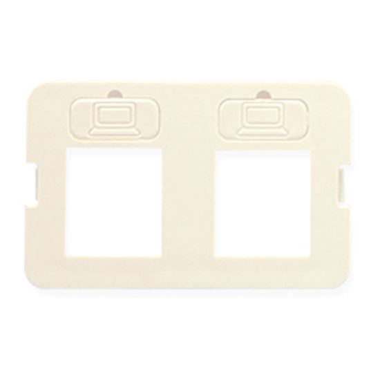 BEZEL--ELITE--FLAT--2-PORT--WHITE