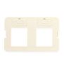 BEZEL--ELITE--FLAT--2-PORT--WHITE