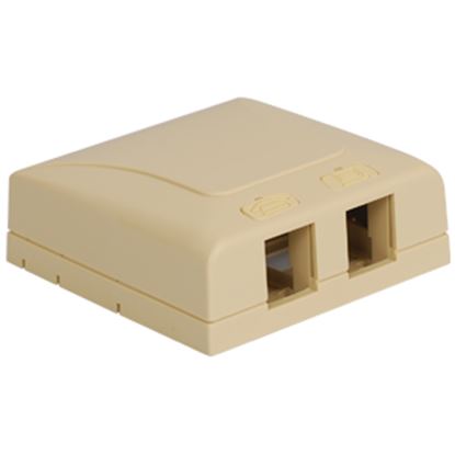 SURFACE-MOUNT-BOX--ELITE--2-PORT--IVORY