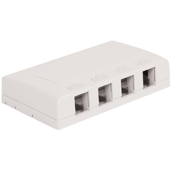 SURFACE-MOUNT-BOX--ELITE--4-PORT--WHITE