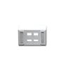 FACEPLATE--FURNITURE--UNIV--4-PORT-WHITE