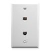 WALL-PLATE--2-VOICE-6P6C--WHITE