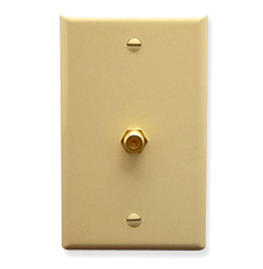 WALL-PLATE--F-TYPE--IVORY