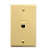 WALL-PLATE--DESIGNER--VOICE-6P6C--IVORY