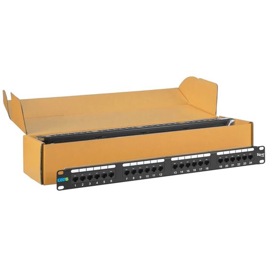 PATCH-PANEL--CAT-6--24-PORT--1-RMS--6-PK