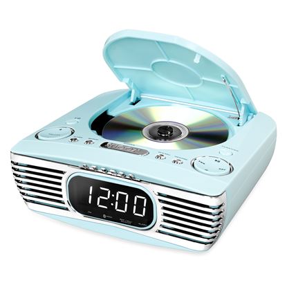 Bluetooth-Bedside-Stereo--CD--FM--Teal