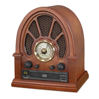 Vintage-Wood-CD-Bluetooth-Table-Radio