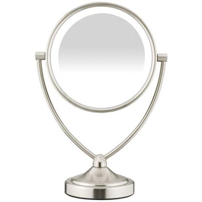 SATIN NCKL VANITY MIRROR