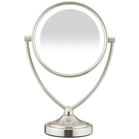 SATIN NCKL VANITY MIRROR