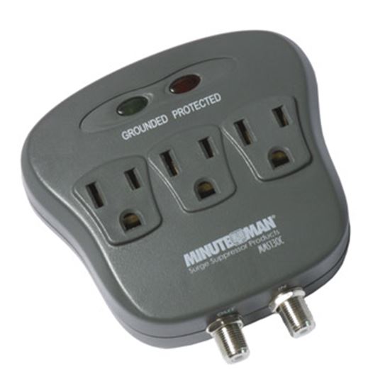 3-Outlet Surge Protector w coax